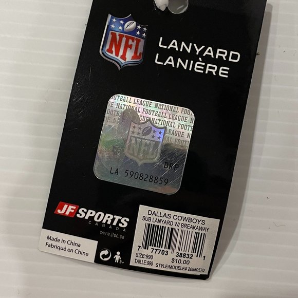 🏈3/$15🏈 Dallas Cowboys JF Sports NFL Breakaway Lanyard 17" - NEW - Picture 4 of 5